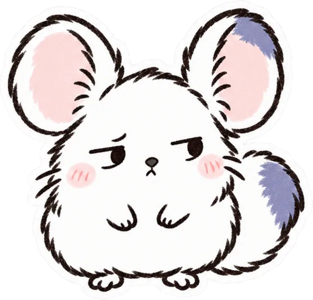 白いチンチラのちるむ