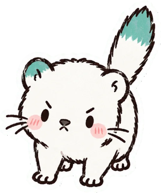 白いオコジョのちょろも