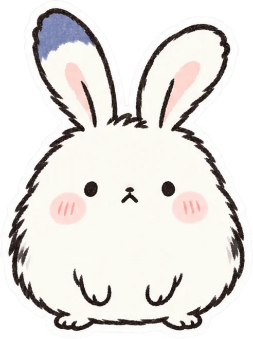 白うさぎ ぷるぴ