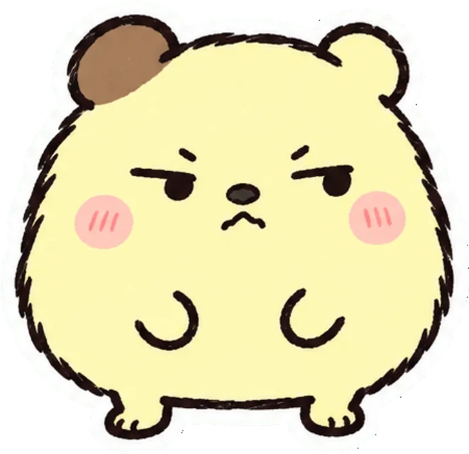 薄いレモン色のくま・たぐむ