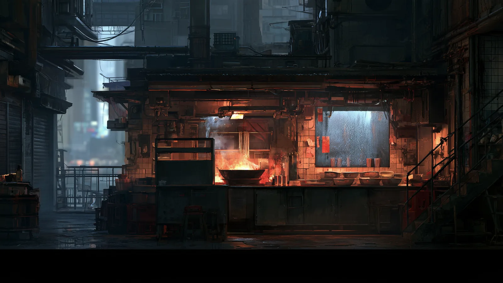 香港の夜の情景（AI生成イラスト・特定の店舗ではありません） / Hong Kong at night (AI-generated illustration, not a specific venue)
