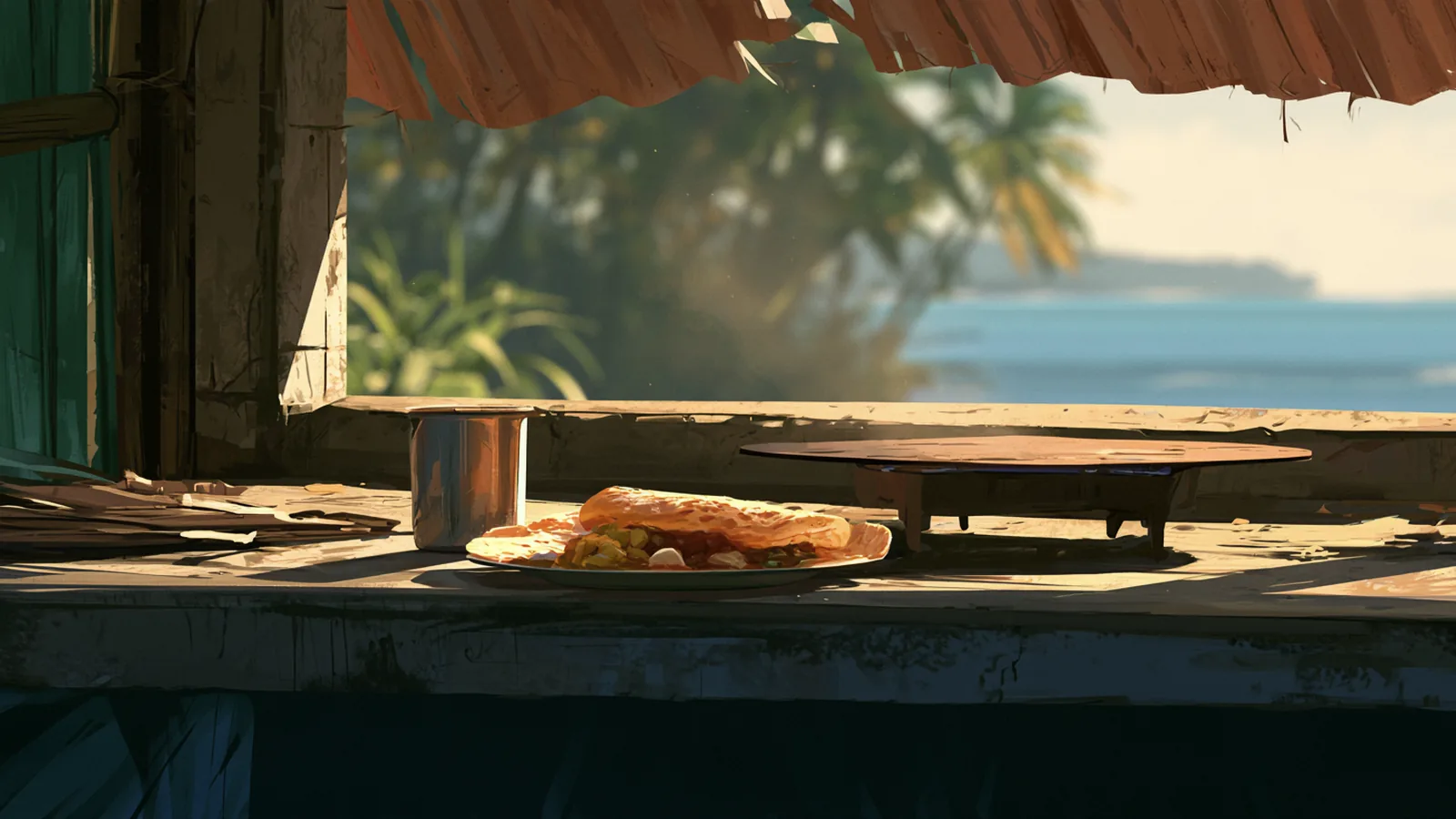 モーリシャスの夜の情景（AI生成イラスト・特定の店舗ではありません） / Mauritius at night (AI-generated illustration, not a specific venue)