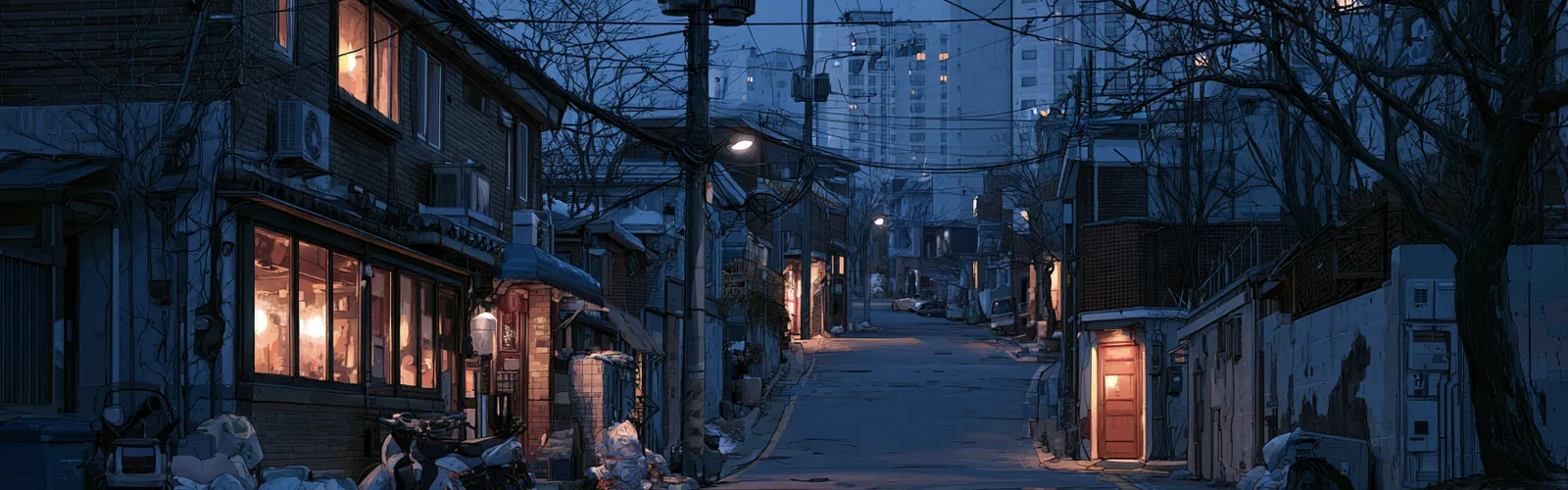 ソウルの夜の情景（AI生成イラスト・特定の店舗ではありません） / Seoul at night (AI-generated illustration, not a specific venue)