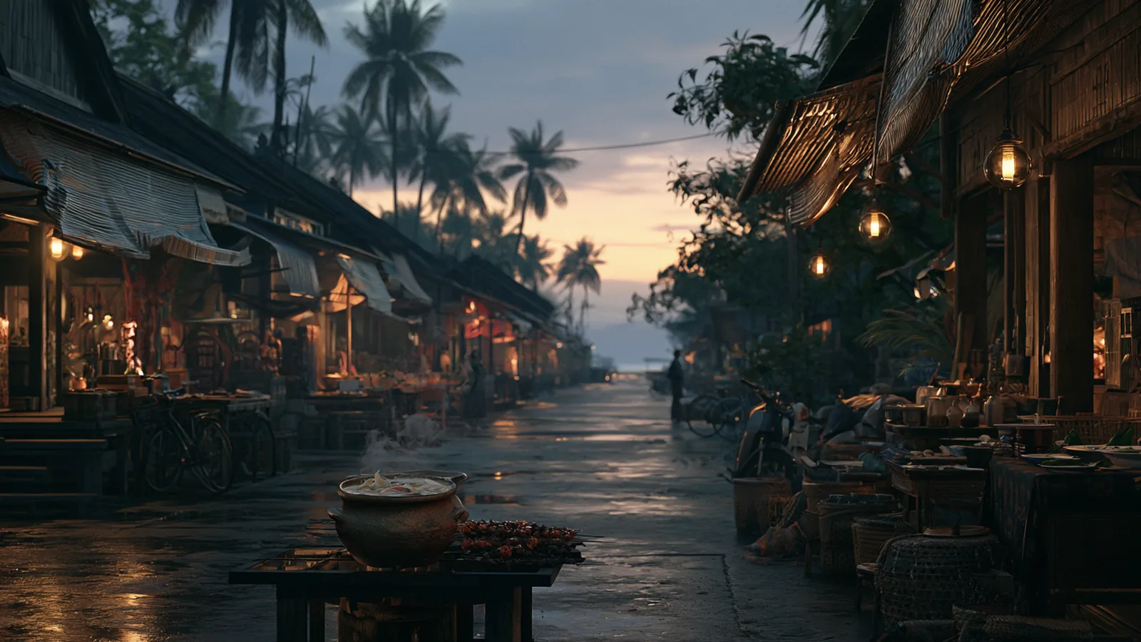 シェムリアップの夜の情景（AI生成イラスト・特定の店舗ではありません） / Siem Reap at night (AI-generated illustration, not a specific venue)