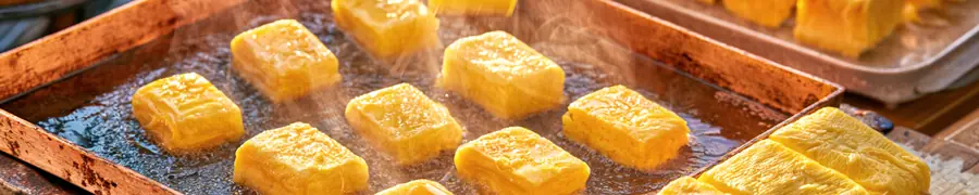 玉子焼を思わせる生成画像。特定の店の商品ではありません