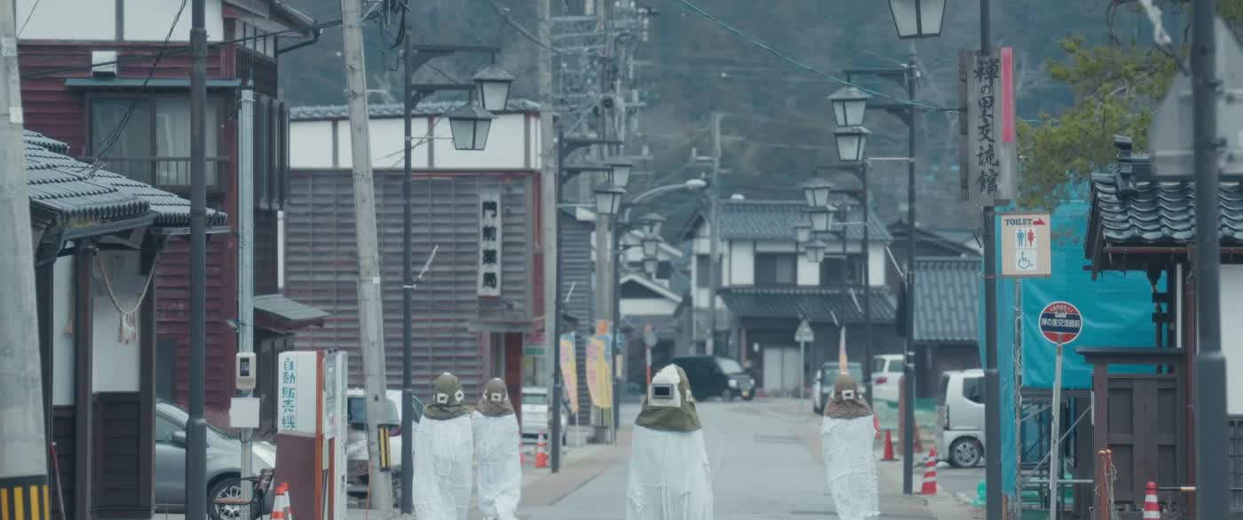 短編映画のワンシーン。輪島の町並み