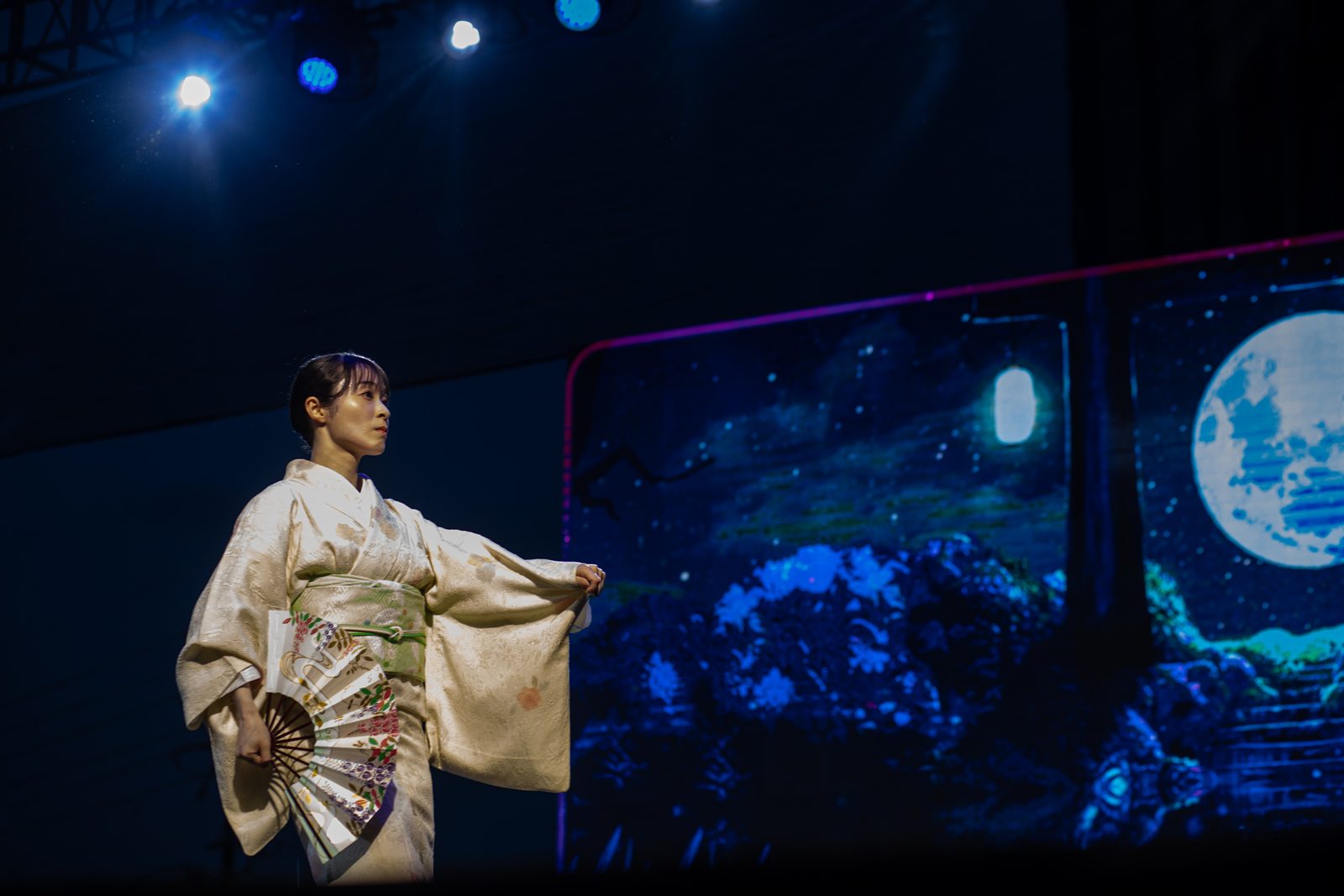 Private Japanese dance experience by Kanremi Fujima — photographed at Cebu Bon Odori 2026